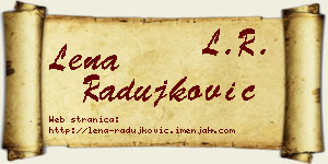 Lena Radujković vizit kartica